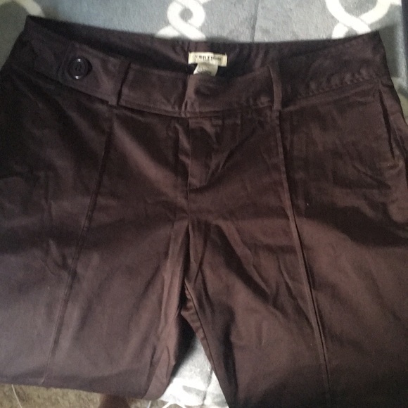 Vertigo Paris Brown Cocoa pants Capri 12 buttons - Picture 3 of 4